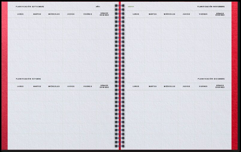 Agenda Escolar, Tamanho 22,5 x 28 cm, Additio, Cinzento, Espanhol 2