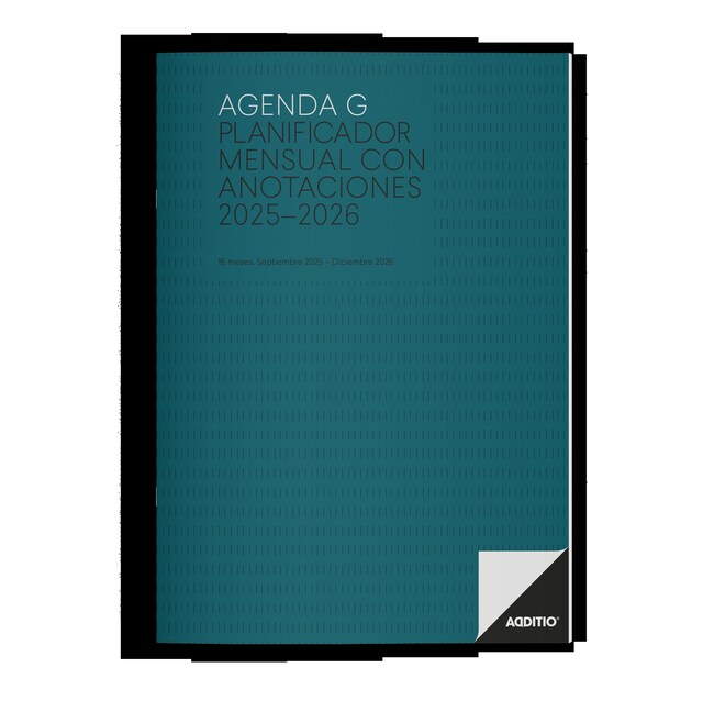 Imagem 0 de Agenda 2025-2026, Vista Mensal, Tamanho 19,5 x 28,5 cm, Additio, Azul, Espanhol