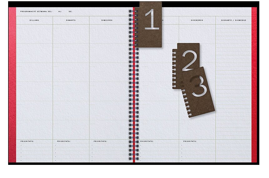 Agenda Escolar, Tamanho 22,5 x 28 cm, Additio, Cinzento, Catalão 3