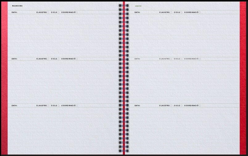 Agenda Escolar, Tamanho 22,5 x 28 cm, Additio, Cinzento, Catalão 5