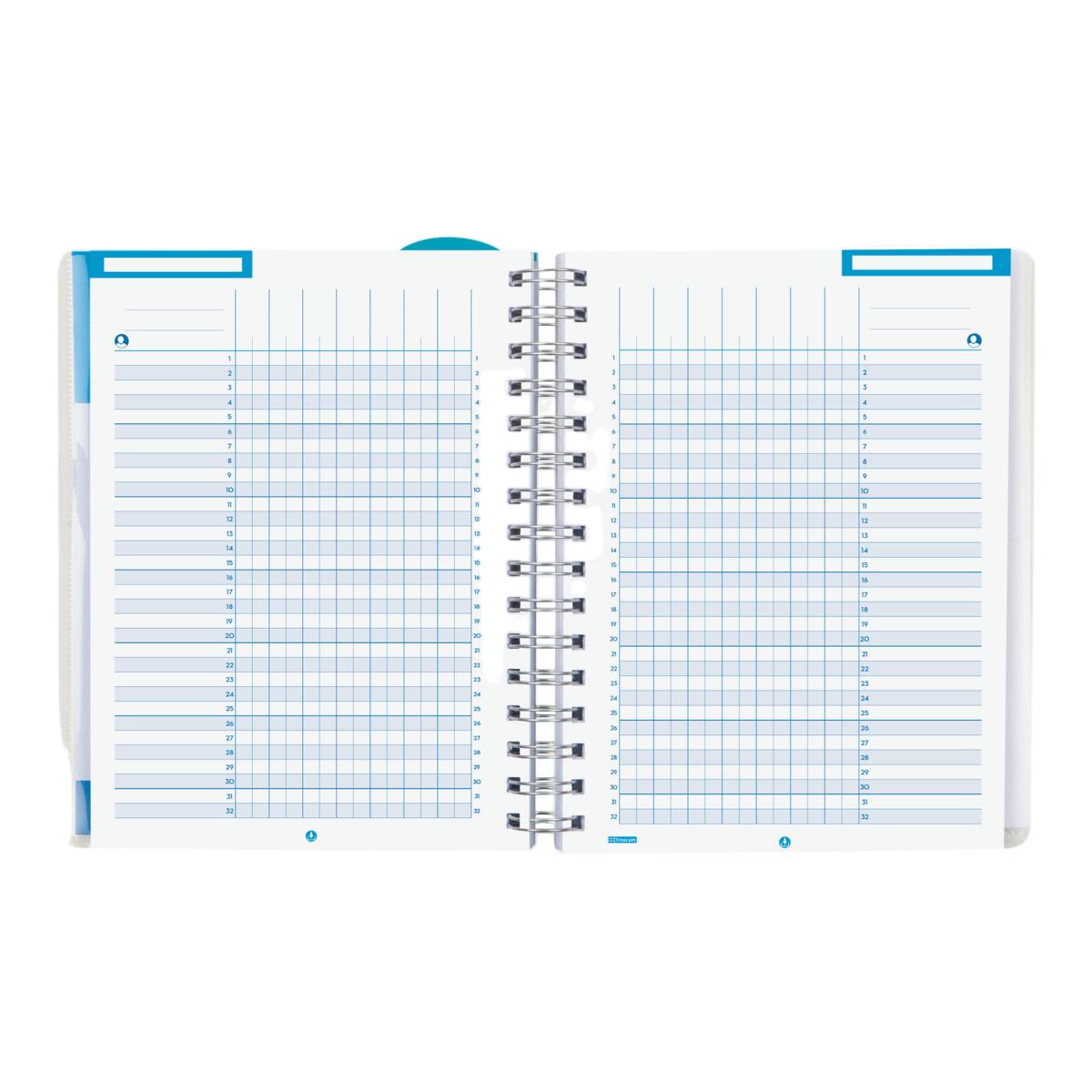 Agenda para el docente curso 2026-2027 Magistral Personalizable 4º-155x212 mm semana vista horizontal Finocam azul 8