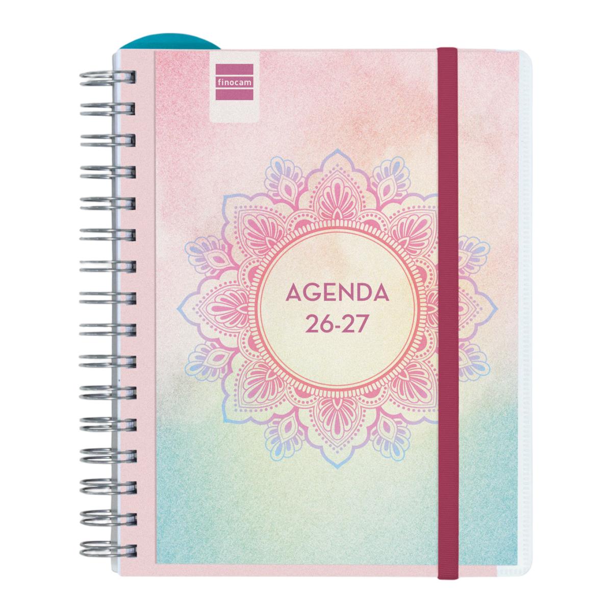 Agenda para el docente curso 2026-2027 Magistral Personalizable 4º-155x212 mm semana vista horizontal Mandala Finocam 9