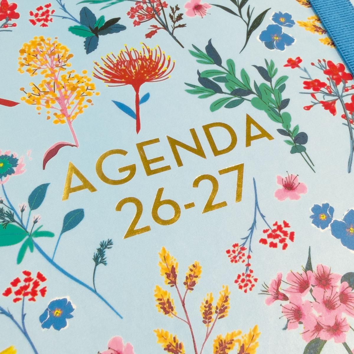 Agenda para el docente curso 2026-2027 Magistral Design 4º-155x212 mm semana vista horizontal Flowers Finocam catalán 4