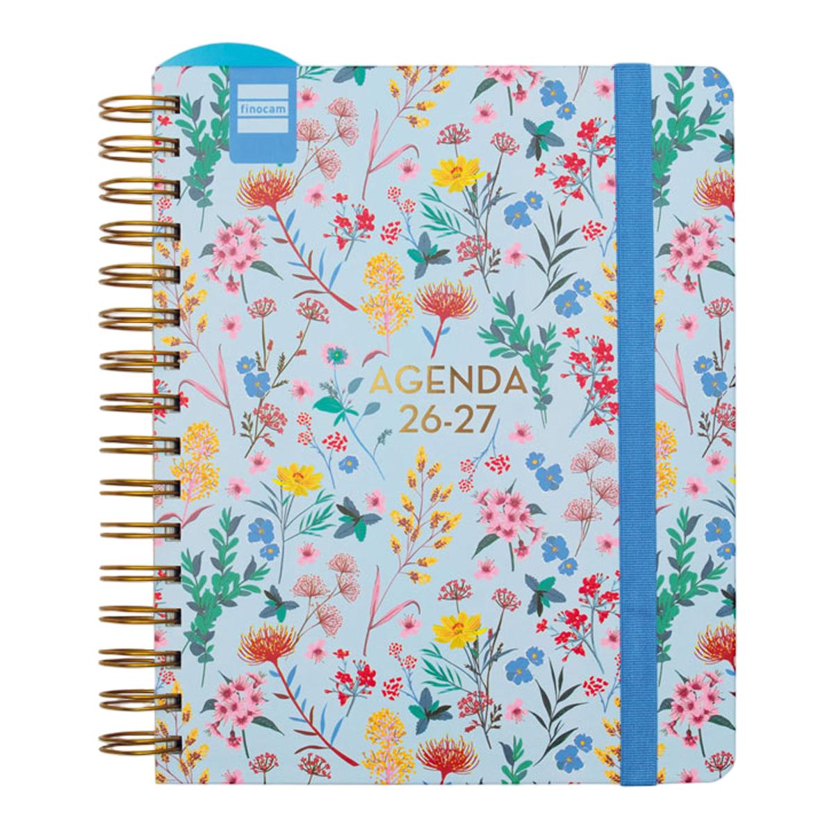 Agenda para el docente curso 2026-2027 Magistral Design 4º-155x212 mm semana vista horizontal Flowers Finocam catalán 9