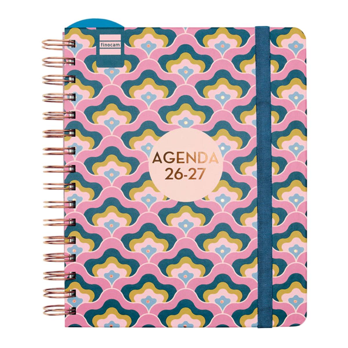 Agenda para el docente curso 2026-2027 Magistral Design 4º-155x212 mm semana vista horizontal Lilac Finocam catalán 9