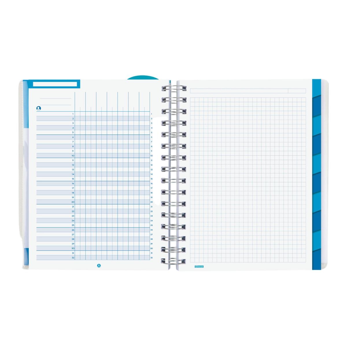 Agenda para el docente curso 2026-2027 Magistral Personalizable 4º-155x212 mm semana vista horizontal Finocam azul catalán 6