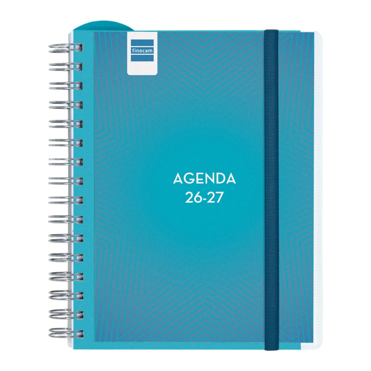 Agenda para el docente curso 2026-2027 Magistral Personalizable 4º-155x212 mm semana vista horizontal Finocam azul catalán 9