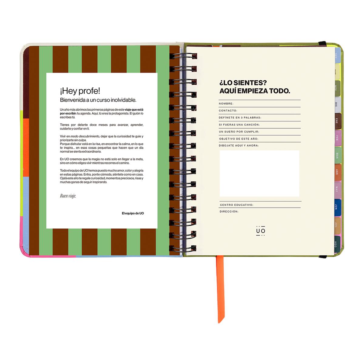 Agenda Professor 11 Meses 2026-2027 168x220 mm Vista Semanal UO Espanhol Multicolor-3