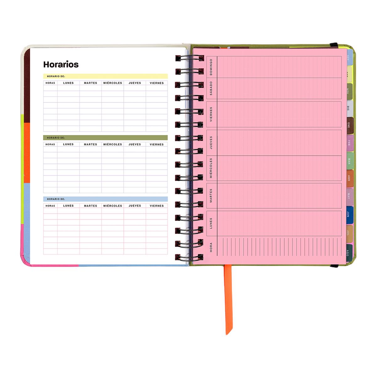 Agenda Professor 11 Meses 2026-2027 168x220 mm Vista Semanal UO Espanhol Multicolor-4