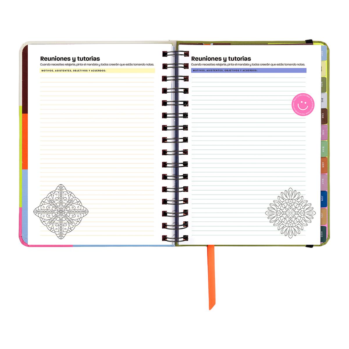 Agenda Professor 11 Meses 2026-2027 168x220 mm Vista Semanal UO Espanhol Multicolor-5