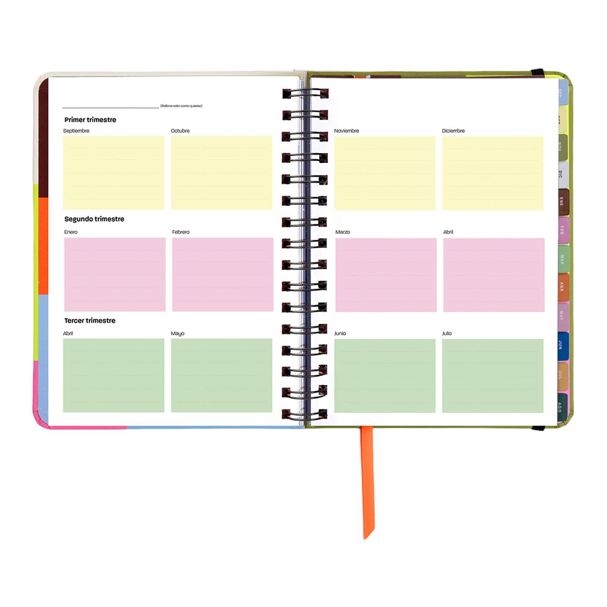 Agenda Professor 11 Meses 2026-2027 168x220 mm Vista Semanal UO Espanhol Multicolor-6