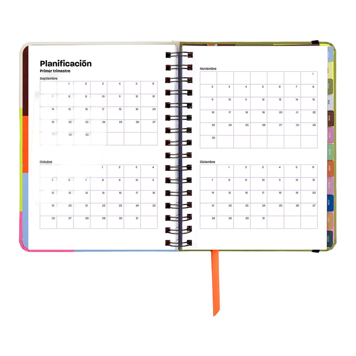 Agenda Professor 11 Meses 2026-2027 168x220 mm Vista Semanal UO Espanhol Multicolor-7