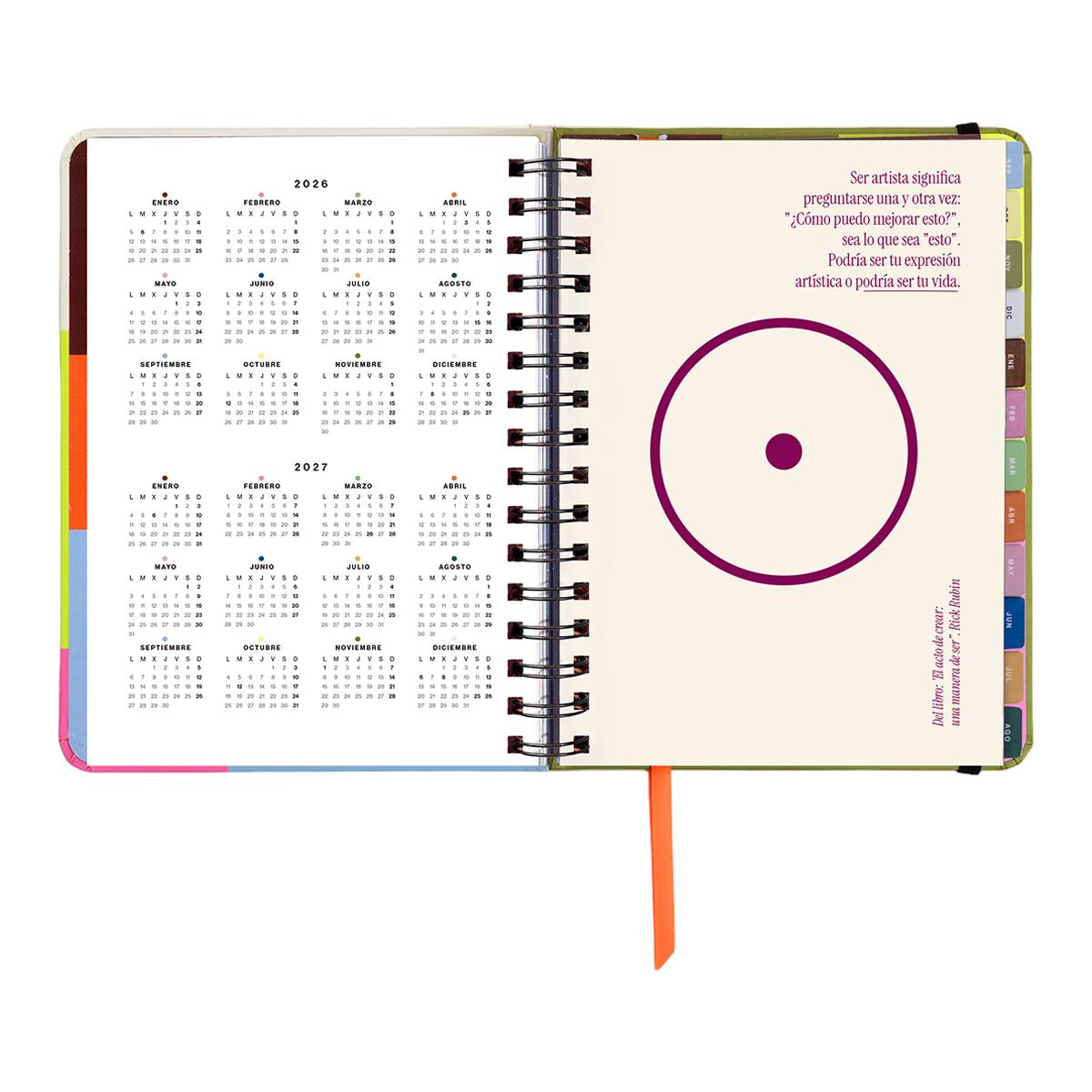 Agenda Professor 11 Meses 2026-2027 168x220 mm Vista Semanal UO Espanhol Multicolor-8