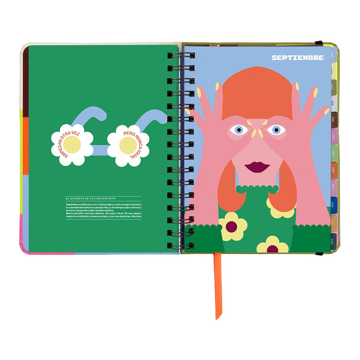 Agenda Professor 11 Meses 2026-2027 168x220 mm Vista Semanal UO Espanhol Multicolor-9