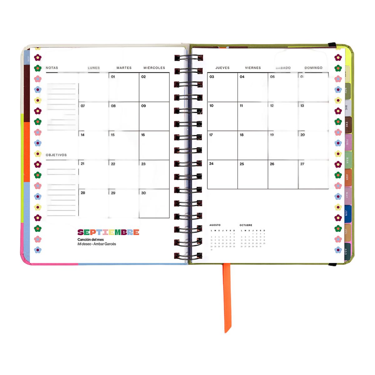 Agenda Professor 11 Meses 2026-2027 168x220 mm Vista Semanal UO Espanhol Multicolor-10