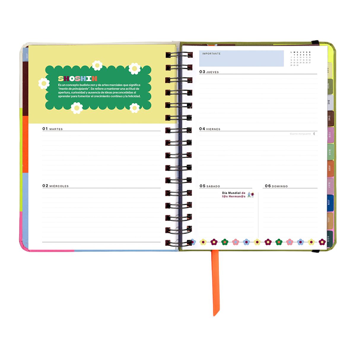 Agenda Professor 11 Meses 2026-2027 168x220 mm Vista Semanal UO Espanhol Multicolor-11