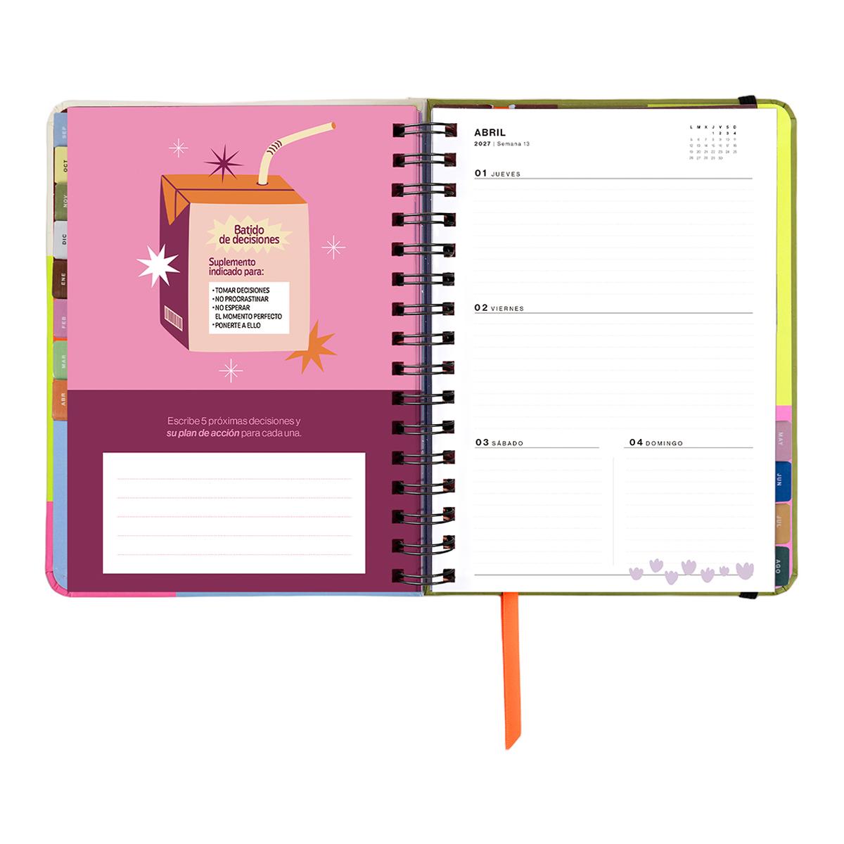 Agenda Professor 11 Meses 2026-2027 168x220 mm Vista Semanal UO Espanhol Multicolor-13