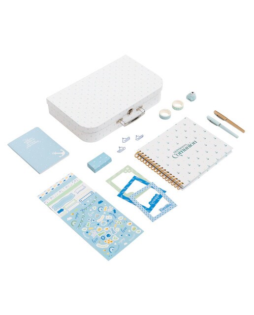 Packs de Presente de Comunhão Marinho - Azul Branco / Azul-1