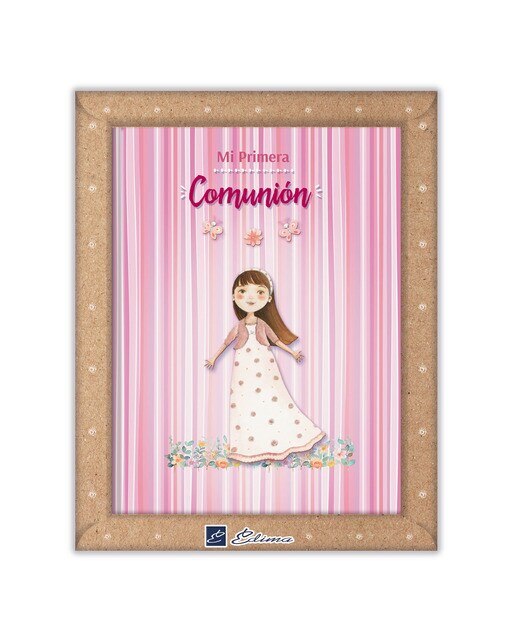 Libro de firmas Mi Primera Comunión niña rayas Edima rosa Rosa-1