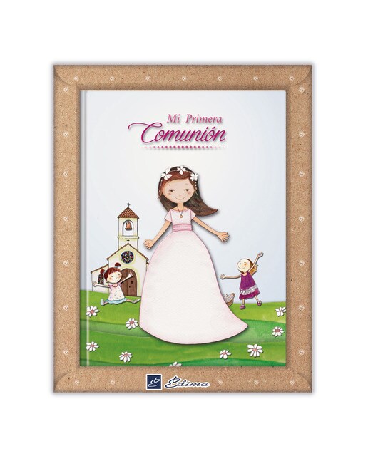 Livro de Assinaturas Mi Primera Comunión Igreja - Rosa Rosa-1