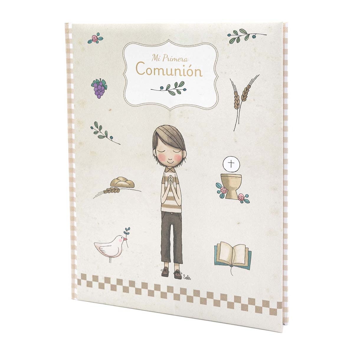 Imagen 0 de Libro de mi primera comunión Niño flores Busquets