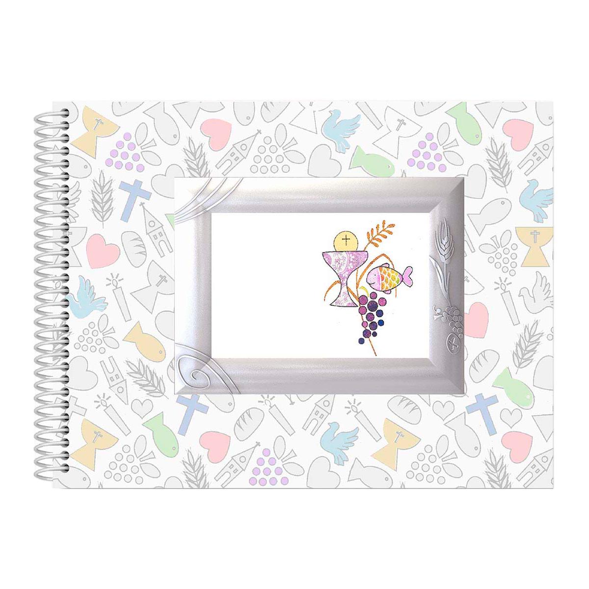 Imagem 0 de Livro recordação de primera comunhão apaisado portarretratos, menino