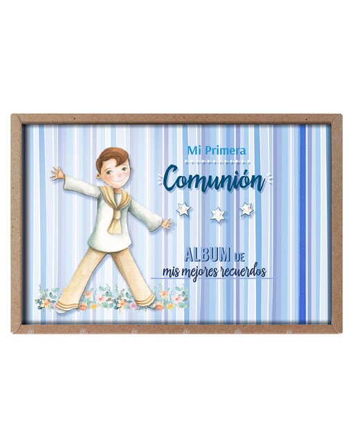 Álbum As Minhas Melhores Recordações da Comunhão Riscas - Azul Azul-2