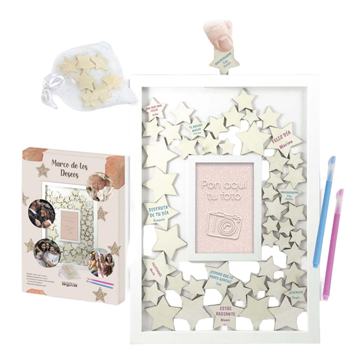 Imagem 0 de Moldura dos votos de comunhão com 50 estrelas + 2 canetas Arguval rapaz/rapariga