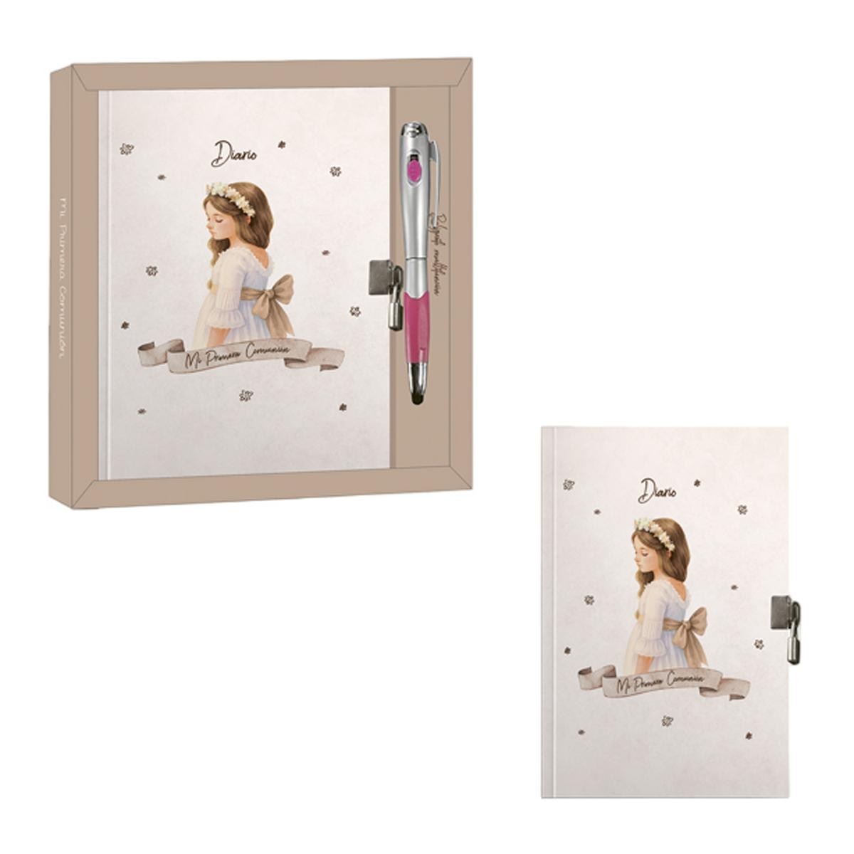 Imagem 0 de Diario de Comunhão Menina + Caneta Multifunção Arguval