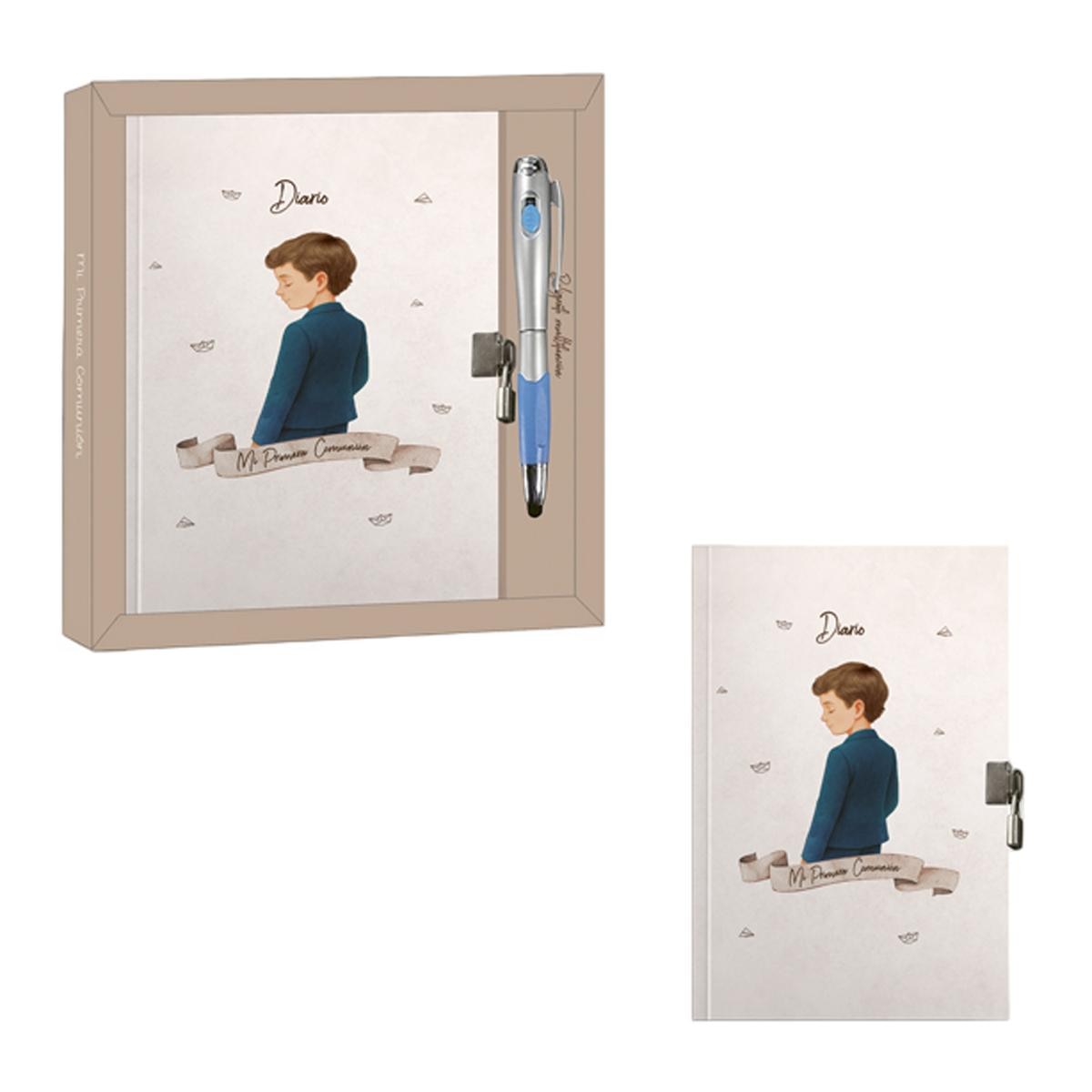 Imagem 0 de Diario de Comunhão Menino + Caneta Multifunção Arguval
