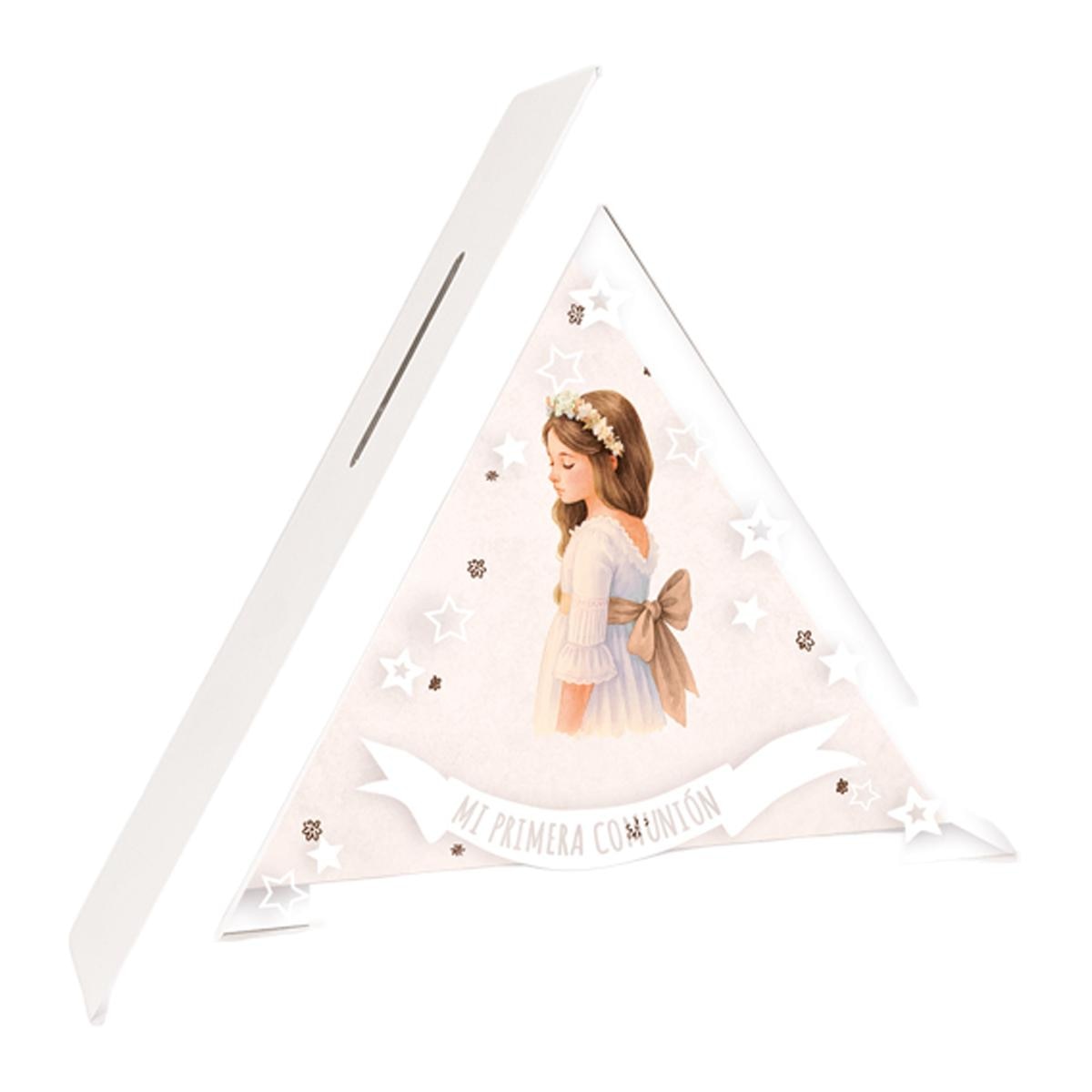 Imagem 0 de Mealheiro Branco Triangular Comunhão Menina Arguval