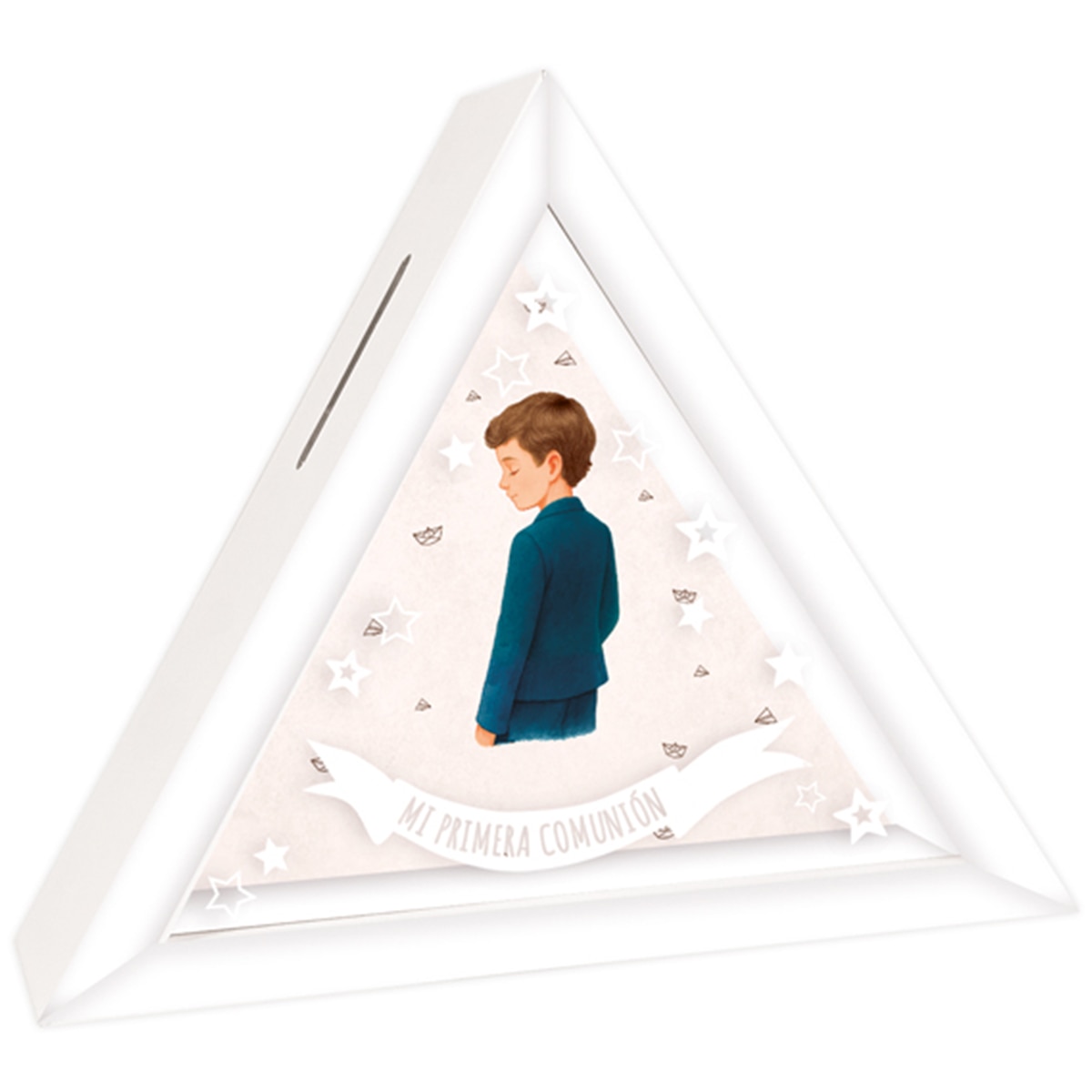 Imagem 0 de Mealheiro Branco Triangular Comunhão Menino Arguval