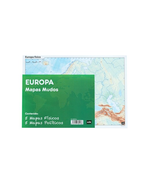 Imagem 0 de Pack de Mapas Mudos es Europa 5 + 5 Grupo Erik branco e celeste