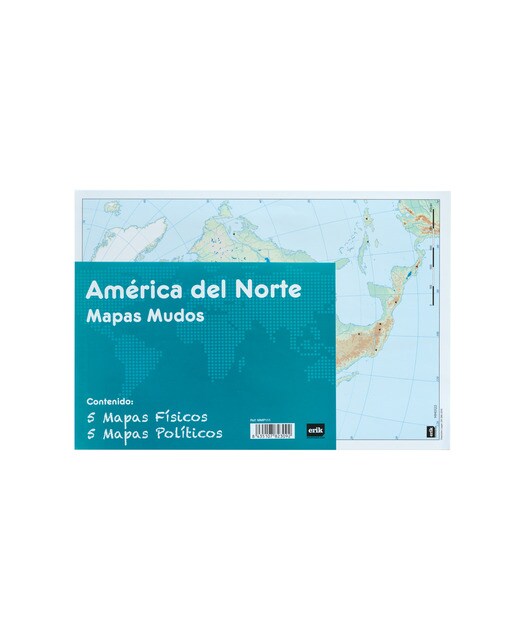 Imagem 0 de Pack de 10 Mapas Mundi América do Norte (5 Políticos + 5 Físicos)