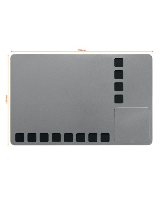 Pizarra magnética combinada con cuadrículas espuma + Kit escritura 610x390 mm NOBO plata 4
