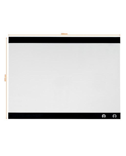 Ardósia Magnética com Clipe e Acessórios 430x580 mm - Branco 2