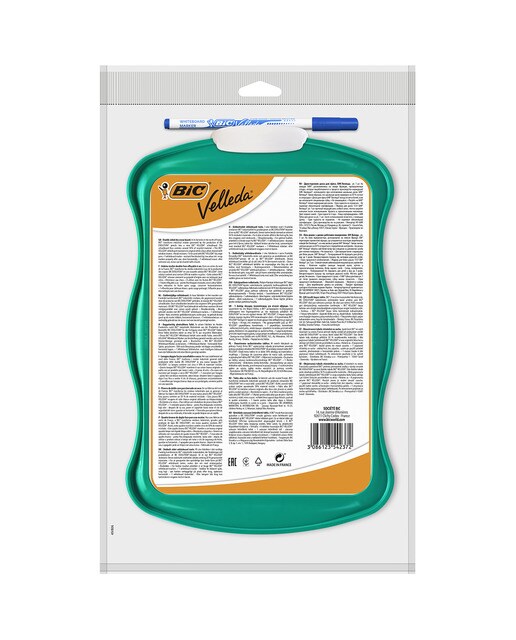 Pack de Pizarra Blanca Reciclada Velleda con Marcador y Borrador. Tamaño 21x31cm BIC 2