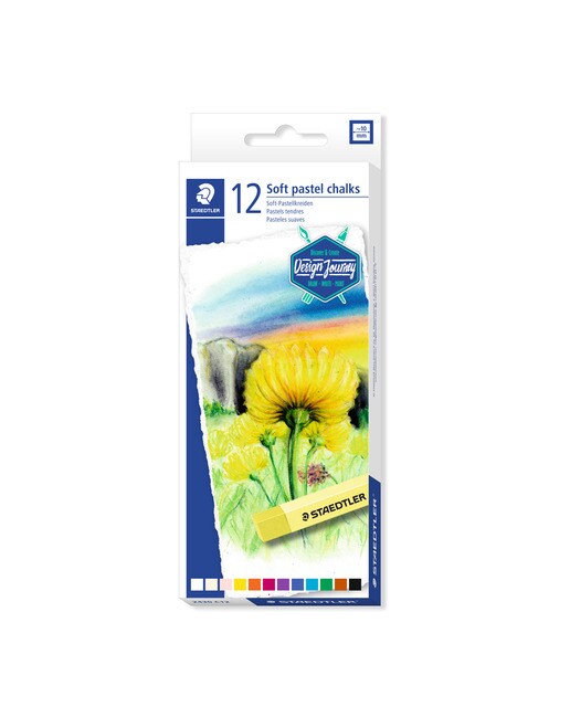 Pack com 12 Gizes Pastel Suaves Cores Sortidas 1