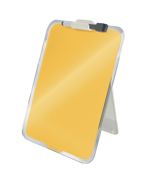 Atril escritorio cristal Leitz Cosy, amarillo 1