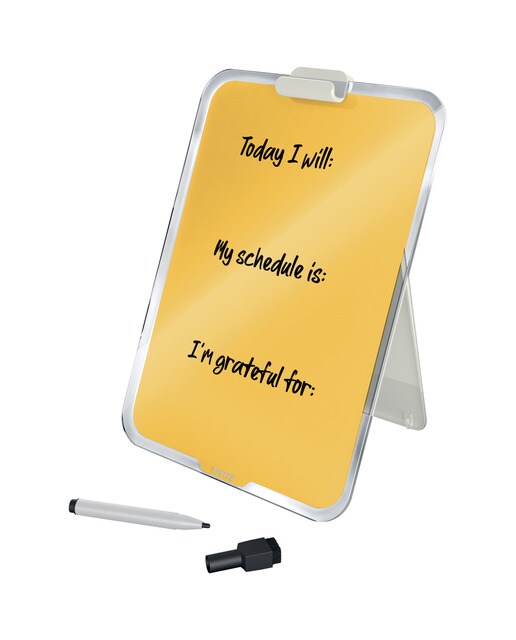Atril escritorio cristal Leitz Cosy, amarillo 2