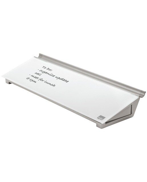Bloco de notas de mesa em vidro Nobo, branco 2