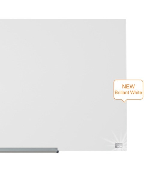 Quadro branco de vidro Nobo Impression pro 45" (993X559 mm), branco brilhante 5