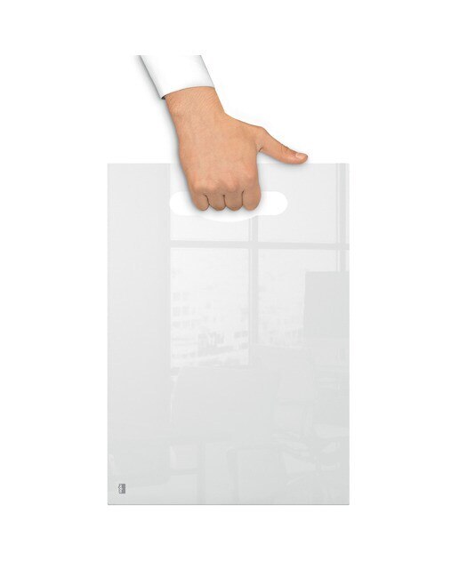 Bloco de notas acrílico Nobo A4, transparente com orifício para a mão 3