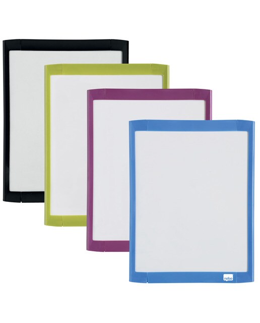 Imagem 0 de Quadro magnético com apagador 216x280 mm Nobo cores sortidas