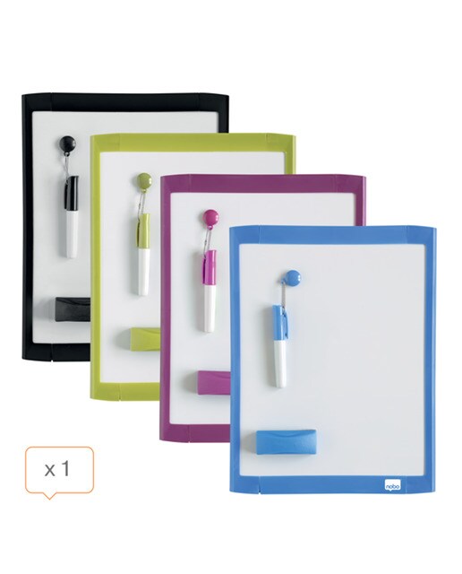 Quadro magnético com apagador 216x280 mm Nobo cores sortidas Sortido-2