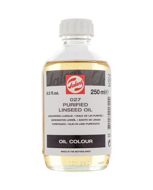 Frasco de óleo de linhaça purificado Talens 250 ml multicolorido Multicolor-1