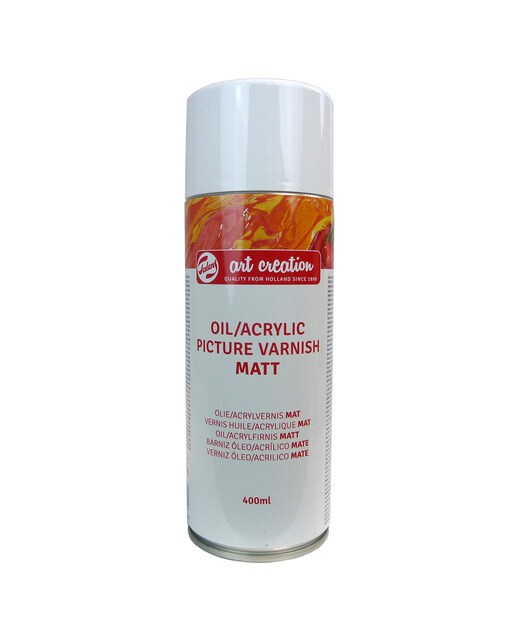 Imagem 0 de Frasco de Verniz Para Óleo e Acrílico Em Spray Acabamento Mate 400 Ml Artcreation Artcreation Branco