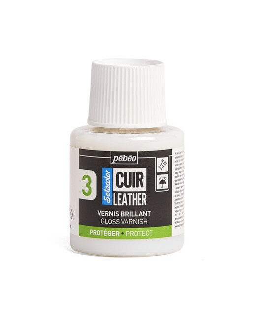 Verniz acetinado brilhante couro 110ml Pebeo 1