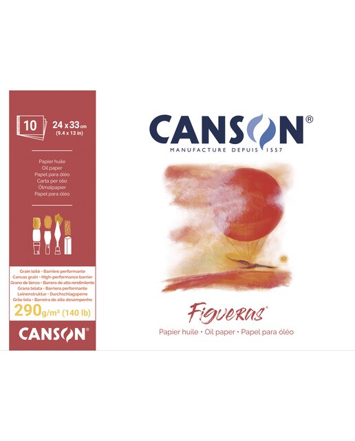 Bloco Colado 10 f. Canson Figueras de tela 290 g 1