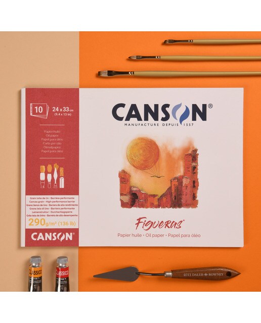 Bloco Colado 10 f. Canson Figueras de tela 290 g 2